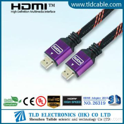 High Quality Zinc Alloy HDMI cable AM to AM for Home Theater